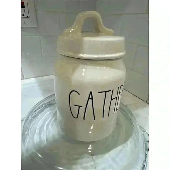 Rae Dunn GATHER Canister NEW RARE - Picture 9 of 11